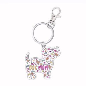 Puppie Love Dog Mom Pup Keychain Key Ring - NEW Fast Ship